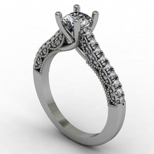 criss cross Merkez taş nişan yüzüğü, pençe takı yüzük altın elmas yazdırılabilir düğün moda parlak güzellik 3d print model - Mito3D