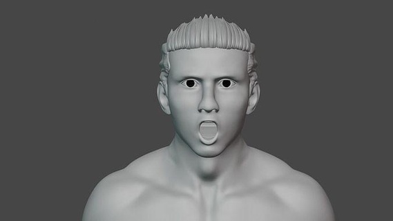 cristiano ronaldo hombre cuerpo cara arte esculturas 3d print model - Mito3D