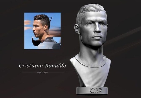 Cristiano Ronaldo cr7 print3d Football Humain art football sculptures 3d print model - Mito3D