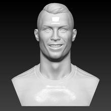 cristiano ronaldo -real madrid- player bust 3d high resolution real madrid soccer cr7 art sculptures 3d print model - Mito3D