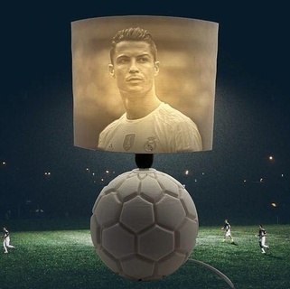 cristiano ronaldo lamp e14 light lightning foot football soccer house lampe lighting 3d print model - Mito3D
