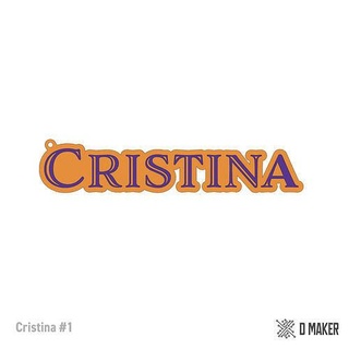 cristina key chain keyring custom art name text design keychain 3d print model - Mito3D