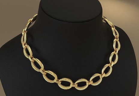 crochet pattern chain link necklace light weight jewelry gold silver jewellery jewel bracelet pendant cuban bracelets miami necklaces monaco linkchain 3d print model - Mito3D