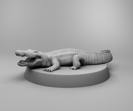 crocodile wild animal nature african reptile zoo 3dprintmodel 3d printing science biology 3d print model - Mito3D