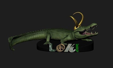 crocodile Loki variante colecionavel estatua 3dprinting disneyplus art sculptures 3d print model - Mito3D