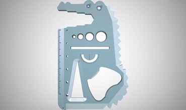 crocodile multi tool hobby-diy ruler miter blade saw hex wrenches card protractor bottle opener measure parallel hobby diy hand tools 3d print model - Mito3D