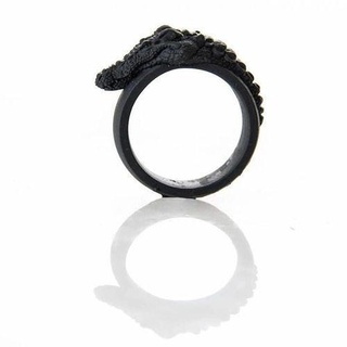 Krokodil Ring Schmuck Diamant druckbar Hochzeit brillant Gold Mode Weiß Juwel Silber Engagement Saphir Ringe 3d print model - Mito3D