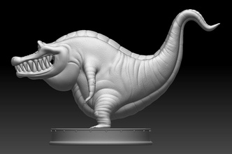 crocodilo brinquedo 3d impressão highpoly figura modelo jogos brinquedos 3d print model - Mito3D