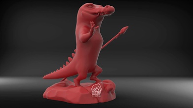 crocodile guerrier jeux-jouets de jouet figurine le la conception jeux les jouets 3d print model - Mito3D
