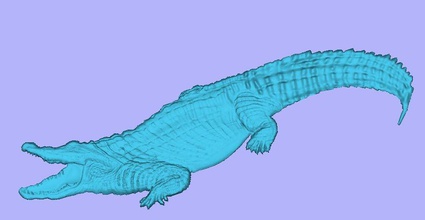 de crocodile art la cnc 3dprinter le reptile croc moisissure imprimable l'eau animal sculptures 3d print model - Mito3D