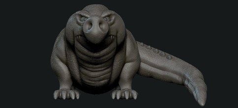 timsah karikatür karakter Şirin hayvan doğa Sanat heykeller 3d print model - Mito3D