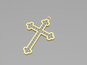 Kreuz Schmuck gold Silber Platin diamond Edelstein brillant gem Juwel ring Ohrringe Halsketten Anhänger - Armband 3d print model - Mito3D