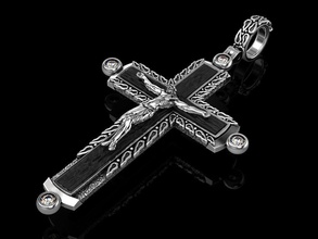 cross jewelry pendant print 3dprinted jewellery printable design jewel fashion printing other prototyping silver pendants 3d print model - Mito3D