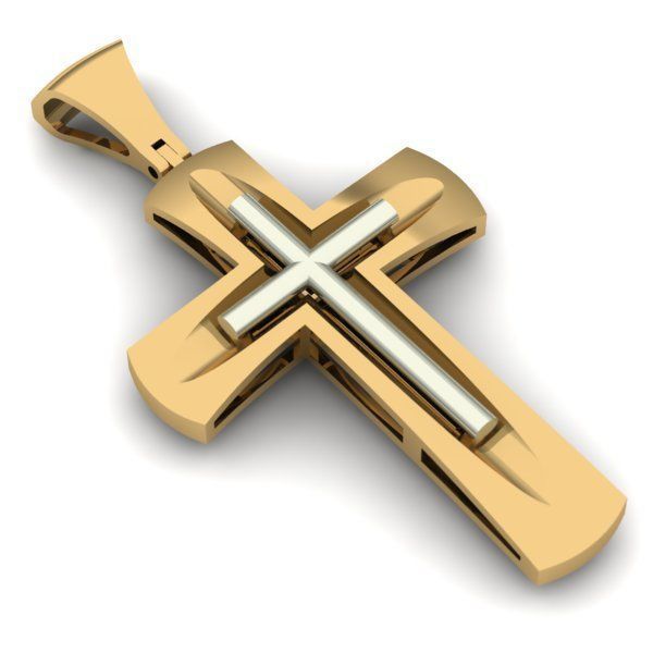 cross jewelry gold silver jewel printable pendants 3D print model - Mito3D