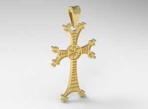 cross jewelry art gold design pendants character religion goldcross goldjewelry rhinoceros matrix 3d model 3dmodel 3d print model - Mito3D