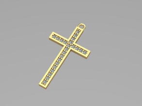 çapraz takı mücevher altın Gümüş platin değerli elmas taş parlak gem yüzük küpe kolye bilezik 3d print model - Mito3D