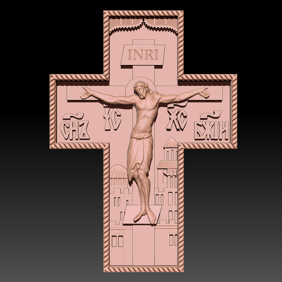 çapraz isa 3dbaskı İsa heykel Sanat heykeller 3D print model - Mito3D