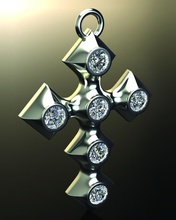 cross jewelry jewellery pendant gem diamond printable luxury gold silver necklace men ring jewelrydesign jewellerydesign fashion jesus christ cherch pendants 3d print model - Mito3D