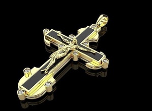 çapraz altın Sanat takı gümüş oyunlar mücevher kolye 3d print model - Mito3D