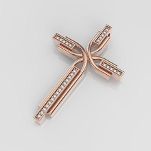 çapraz gül altın kolye elmaslar mücevher takı taç dikenler dini katolik kilise madalyon bas rahatlama vesika aziz tanrı sanat heykeller dindar nesne 3d print model - Mito3D