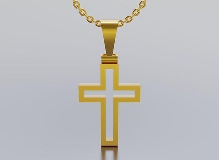 çapraz isa kolye mücevher altın gümüş 3d iğneler jesu dindar nesne moda güzellik giyim Hıristiyan Kutsal Kitap sterlin katedral takı 3d print model - Mito3D