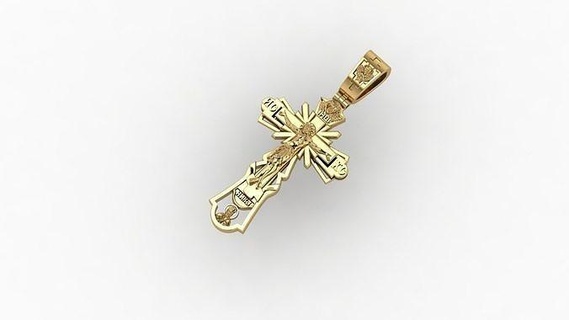 cross gold shining jewelry luxury christmas platinum silver printable white pendants 3d print model - Mito3D