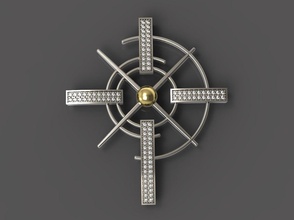 çapraz 244 Tanrı din sembol Hıristiyan takı altın yüzük yazdırılabilir mücevher nişan elmas düğün moda Solitaire bilezikler kolyeler jesu dindar 3d print model - Mito3D