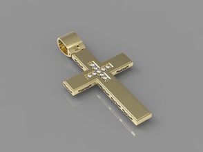 kreuz 249 religion symbol christian schmuck gold ring druckbar juwel engagement diamant hochzeit mode solitär armbänder halsketten jesus religiou 3d print model - Mito3D