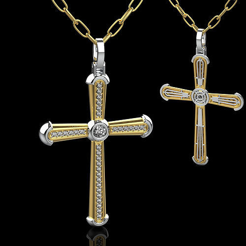 cross 001 3d print model cross cros pendant pendants gold jewelry chopard chanel jewel jesus christ tiffany graff jesu jewelry pendant jewellery printable silver  3D print model - Mito3D