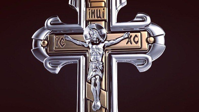 Kreuz-1 Schmuck Kreuz gold sterling bedruckbar ist Silber katholisch orthodoxe Juwel religion - Anhänger 3d print model - Mito3D