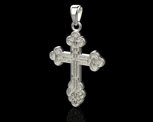 cross 16 jewelry art gold diamond ring sterling silver jewel 3D print model - Mito3D