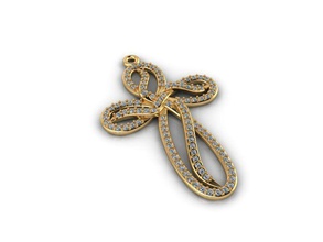 cross 30038 jewelry gold jewel jewellery gem pendant pendants 3d print model - Mito3D