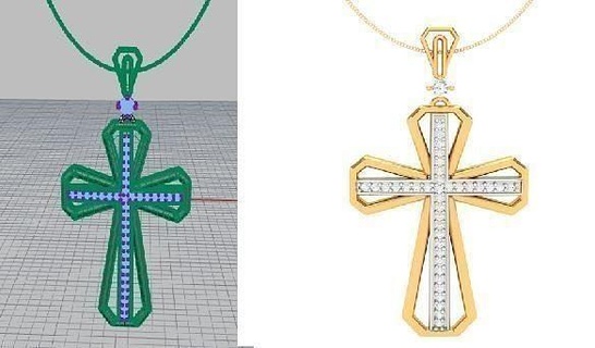 cross 3d cad model pendants christ christmas church god christian religiou object jesu bible sculpture statue jewish judaism religion crown key jewelry jewel 3d print model - Mito3D