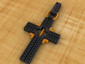 cruz de pedra preta jóias a o preto pedras preciosas pingentes 3d print model - Mito3D