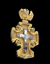 cruz c009 jóias a religião deus cristão bíblia o cristianismo católica igreja catedral de cristo gemas jóia ouro prata outros 3d print model - Mito3D
