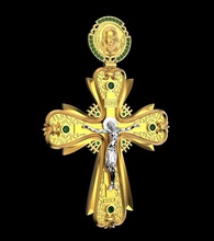 croix c013 bijoux de la crucifix l'incrustation joyau d'argent gem livre sterling or cad le diamant pierre précieuse platine saphir d'autres 3d print model - Mito3D