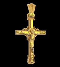 cross c014 jewelry religion bible christianity catholic god cathedral other 3d print model - Mito3D