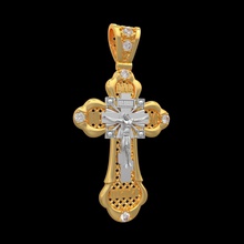 cross c028 jewelry jewel silver brilliant gold fashion beauty sterling ruby brillant diamant cad diamond printable sapphire orthodox cathedral crucifixion jesus christ other 3d print model - Mito3D