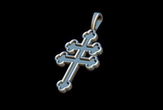 cruz caravaca joalheria pingente religioso pingentes cruz religiou objeto arte judaico religião impressão catedral divindade hebraico jesu cristão bíblia judaísmo 3d print model - Mito3D
