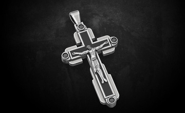 croix crucifix 146 bijoux 3dprinted de la conception mode or joyau d'impression printabl imprimable l'impression le prototypage d'argent pendentifs 3d print model - Mito3D