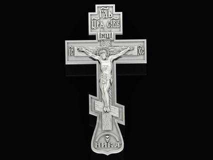 cross crucifix jesus stones pendant jesu christian bible religiou object jewish nazareth orthodoxy jewelry 3d modeling creative design pendants 3d print model - Mito3D