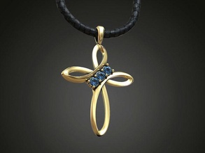 çapraz elmas kolye takı kadin platin altın zincir gümüş yazdırılabilir mücevher parlak madalyon kolyeler 3d print model - Mito3D