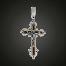 cross enamel diamonds crusifixion gold silver platinum jesus christian pendant jewelry religiou object orthodox religion church pendants 3d print model - Mito3D
