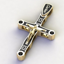 traverser mode religion Jésus bijoux or pendentifs pendentif marque argent imprimable gemme religiou objet bijou 3d print model - Mito3D