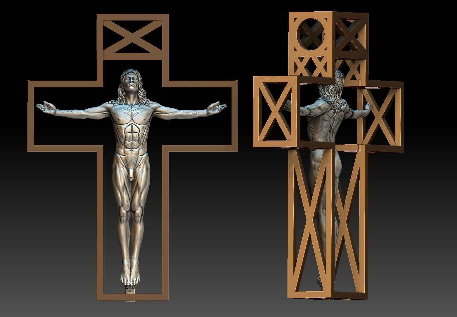 kreuz frei pandant 3d modell schmuck jesus religiös christian religiou objekt juwel silber anhänger orthodox salvador dali boris vajello 3D print model - Mito3D