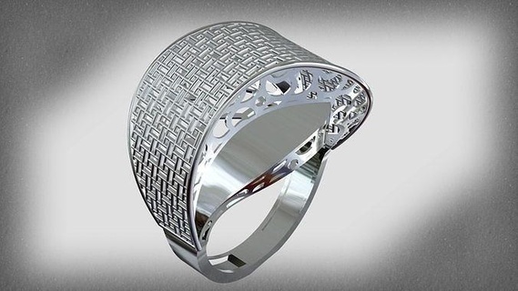 cross fusion ring weave code 1015 gold printable jewelry jewellery jewel diamond wedding rings engagement fashion solitaire engagem brilliant beauty 3d print model - Mito3D