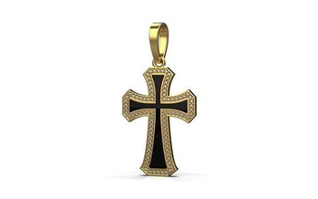 cross gems enamel 4 christ jesus gold rose silver platinum printable gem ring bracelet pendant earring jewelry pendants 3d print model - Mito3D