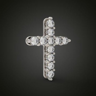 cross gemstones jewelry platinum gem luxury religion gold printable brilliant religiou object jesu brillant jewel christian bible jewish 3dprint pendant pendants 3d print model - Mito3D