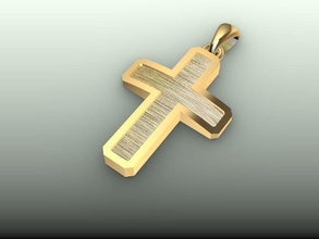 kreuz gold anhänger griechisch religion orthodox symbol christian christus taufe schmuck 3d print model - Mito3D