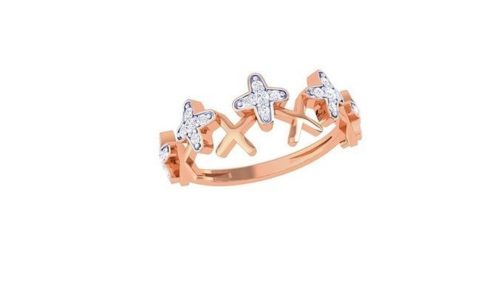 kreuz schmuck diamant cocktail ring rendert 3dm ringe hochzeit engagement juwel druckbar gold platin italiano mode 3d print model - Mito3D